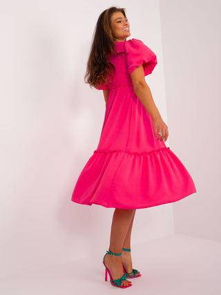 Sukienka-DHJ-SK-8933.99-ciemny różowy