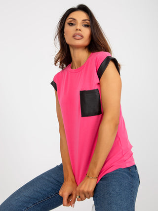 T-shirt-FA-TS-8423.18P-ciemny różowy