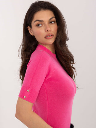 Sweter-PM-SW-R2316.29-ciemny różowy