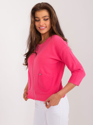 Sweter-PM-SW-B02A.38X-ciemny różowy