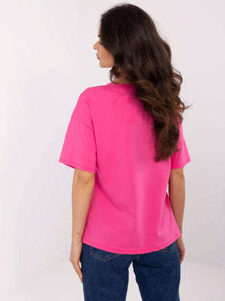 T-shirt-MI-TS-M3221-1.20P-ciemny różowy