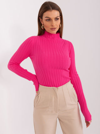 Sweter-PM-SW-9747.09-ciemny różowy