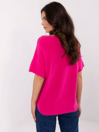 Sweter-MO-SW-0703.63-ciemny różowy