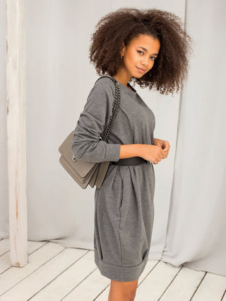 Sukienka-RV-TU-5184.93P-ciemny szary