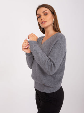 Sweter-PM-SW-PM895.40P-ciemny szary