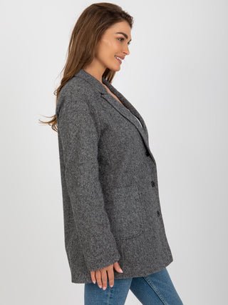 Płaszcz-LK-PL-509241.45P-ciemny szary