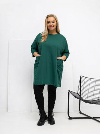 Bluzka-RV-BZ-A1076.00-ciemny zielony