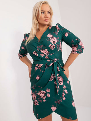 Sukienka-LK-SK-508564-1.42P-ciemny zielony