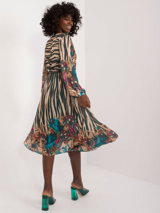 Sukienka-DHJ-SK-10536N-6.47-ciemny zielony