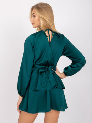 Sukienka-DHJ-SK-15178.45P-ciemny zielony