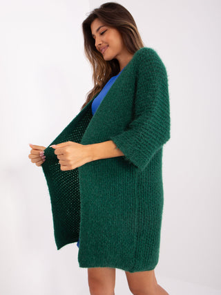 Kardigan-DHJ-SW-6611.12P-ciemny zielony