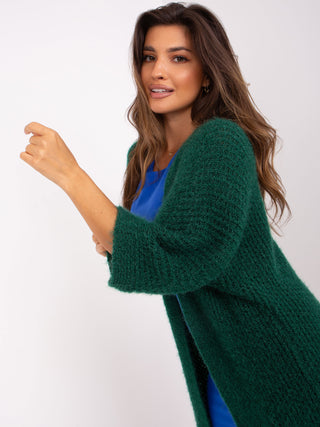 Kardigan-DHJ-SW-6611.12P-ciemny zielony