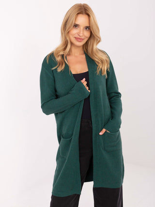 Kardigan-PM-SW-8310.12-ciemny zielony