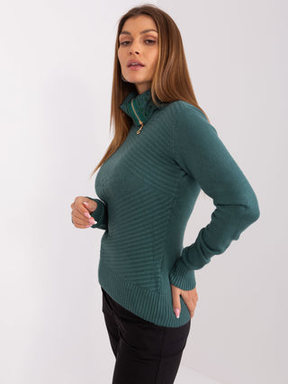 Sweter-PM-SW-R3634.99-ciemny zielony