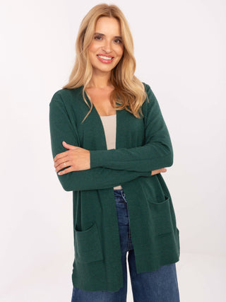Kardigan-PM-SW-8481.01-ciemny zielony