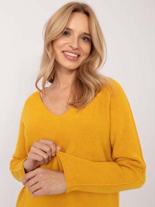 Sweter-IT-SW-0810.08P-ciemny żółty