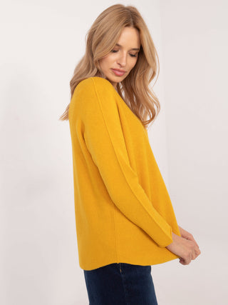 Sweter-IT-SW-0810.08P-ciemny żółty