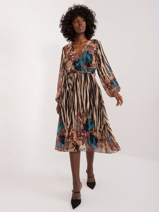 Sukienka-DHJ-SK-10536N-6.47-czarno-beżowy