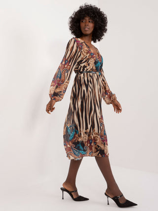 Sukienka-DHJ-SK-10536N-6.47-czarno-beżowy