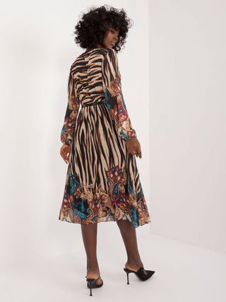 Sukienka-DHJ-SK-10536N-6.47-czarno-beżowy