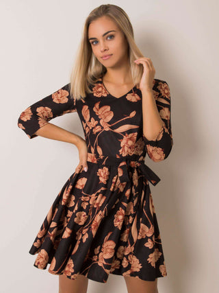 Sukienka-LK-SK-508307-3.75P-czarno-beżowy