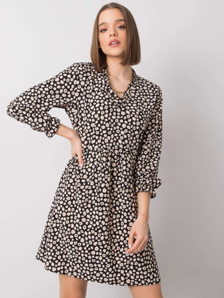 Sukienka-WN-SK-R817.66-czarno-beżowy