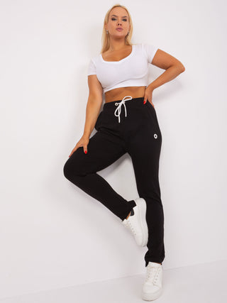 Spodnie dresowe-RV-DR-8930.62-czarny