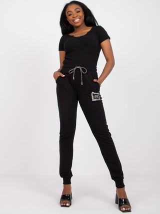 Spodnie dresowe-RV-DR-7284.43-czarny