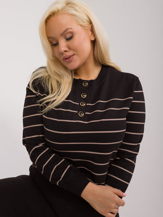 Bluzka-RV-BZ-9243.27P-czarno-beżowy