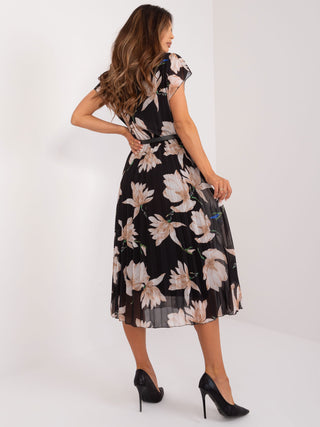 Sukienka-DHJ-SK-8839-10.20-czarno-beżowy