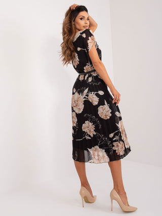 Sukienka-DHJ-SK-8839-4.00P-czarno-beżowy