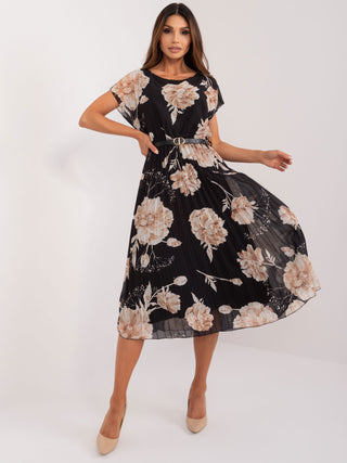 Sukienka-DHJ-SK-8839-4.00P-czarno-beżowy