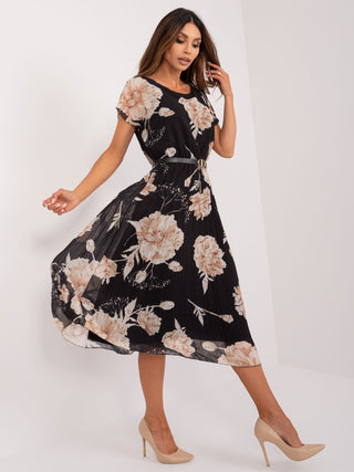 Sukienka-DHJ-SK-8839-4.00P-czarno-beżowy