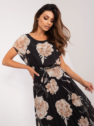 Sukienka-DHJ-SK-8839-4.00P-czarno-beżowy