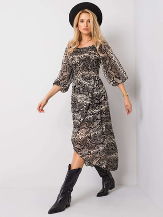 Sukienka-TW-SK-BI-8029.41-czarno-beżowy