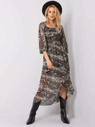 Sukienka-TW-SK-BI-8029.41-czarno-beżowy