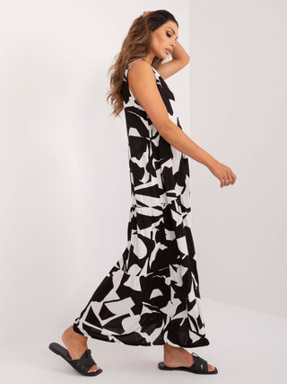 Sukienka-D73771M30435A-czarno-biały