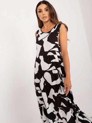 Sukienka-D73771M30435A-czarno-biały