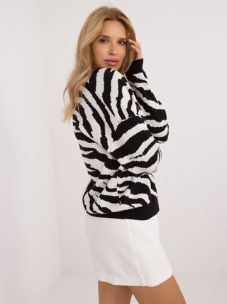 Sweter-PM-SW-C81005.42-czarno-biały