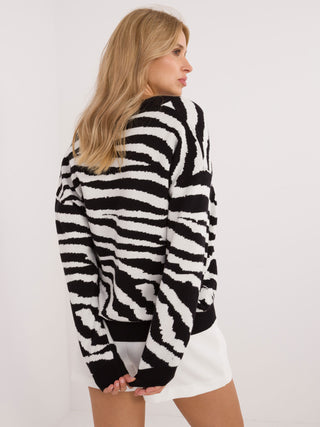 Sweter-PM-SW-C81005.42-czarno-biały