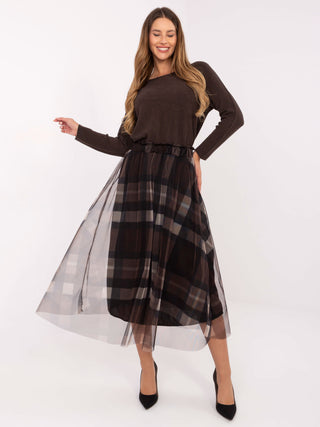 Spódnica-MI-SD-271329-1.00-czarno-brązowy