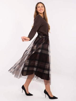 Spódnica-MI-SD-271329-1.00-czarno-brązowy