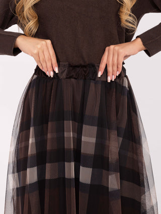 Spódnica-MI-SD-271329-1.00-czarno-brązowy