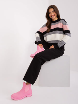 Sweter-PM-SW-PM763.91-czarno-różowy