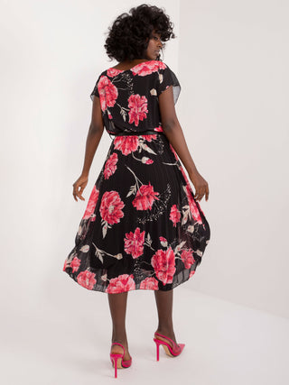 Sukienka-DHJ-SK-8839-4.00P-czarno-różowy