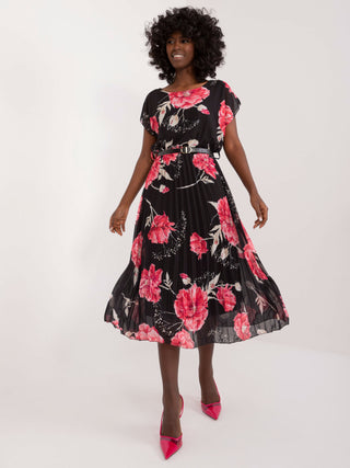 Sukienka-DHJ-SK-8839-4.00P-czarno-różowy