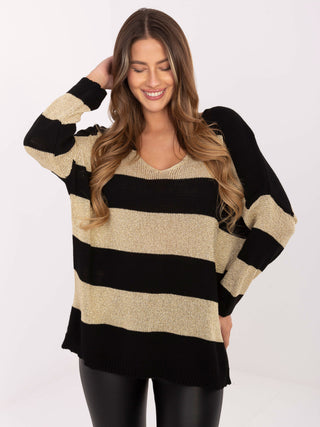 Sweter-MI-SW-2909.55-czarno-złoty