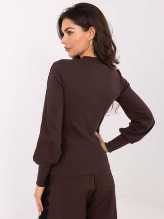 Bluzka-RV-BZ-5223.15-ciemny brązowy