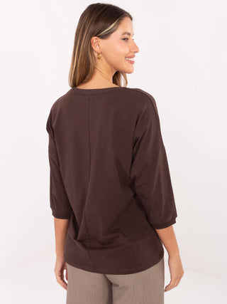 Bluzka-RV-BZ-A820.27P-ciemny brązowy