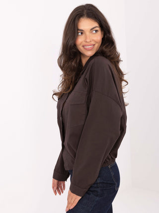 Koszula-IT-KS-FL9273.86-ciemny brązowy